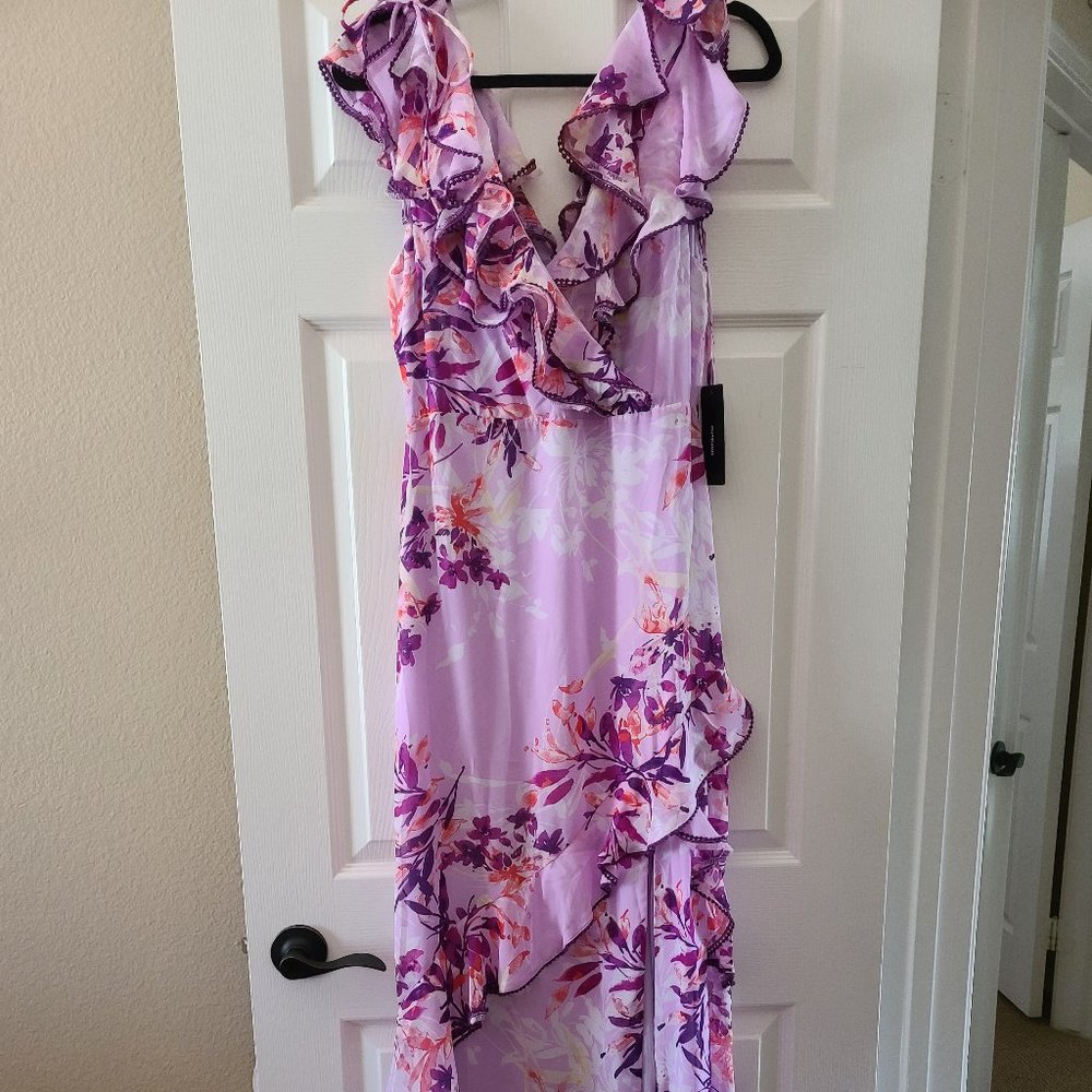 Lulus Tiered Ruffle Long Dress Size Small